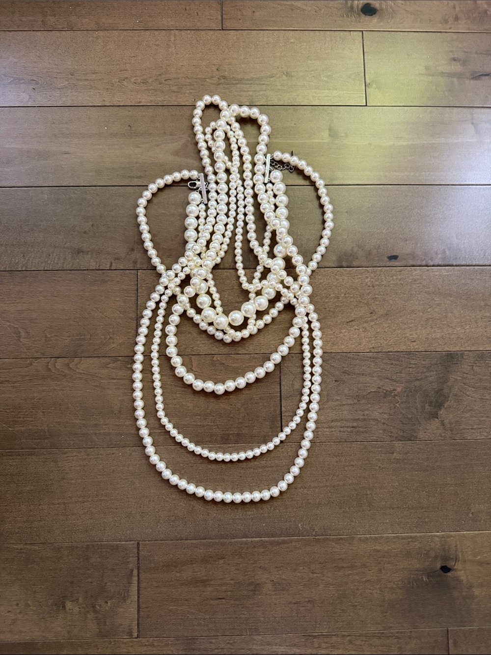 Zara Ivory Pearl Layered Necklace Set - Picture 2 of 3